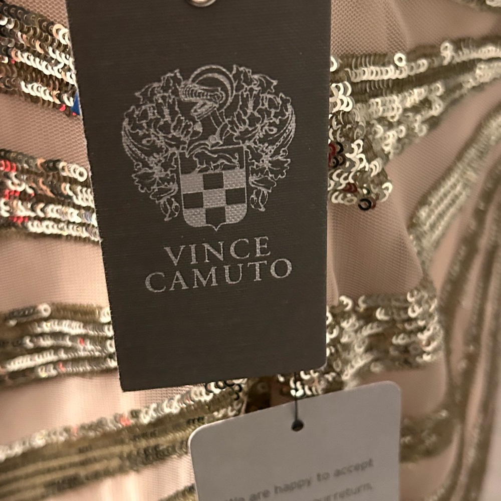 Vince Camuto Sequin gold dress - size 14W - New - Picture 6 of 6